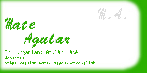 mate agular business card